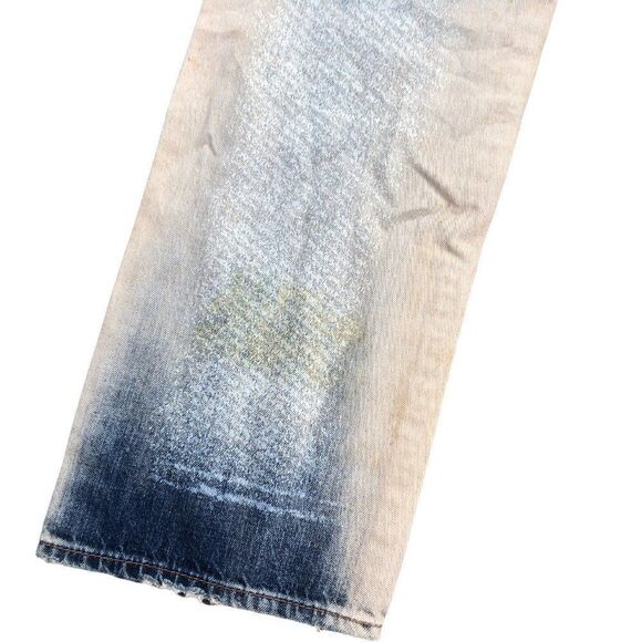 True Religion Jeans Size 32 STRAIGHT Blue Paint Splatter - Picture 8 of 10